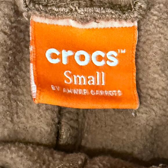 Carrots Anwar x Crocs Brown Logo Embroidered Sweatpants Joggers size S - Picture 3 of 12